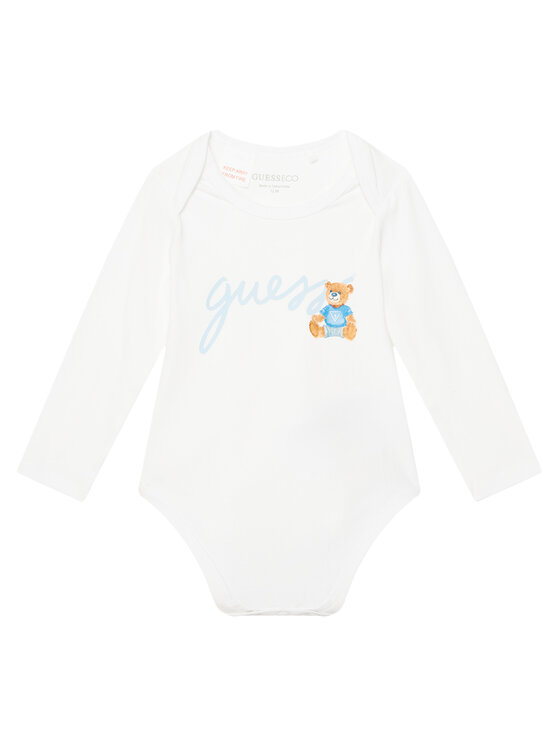 Guess Guess Кмплект суитшърт, боди и спортни панталони H6YG09 K4135 Светлосин Regular Fit