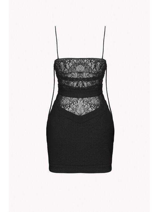 Epuzer Epuzer Abito da sera Embellished wool Nero Standard Fit
