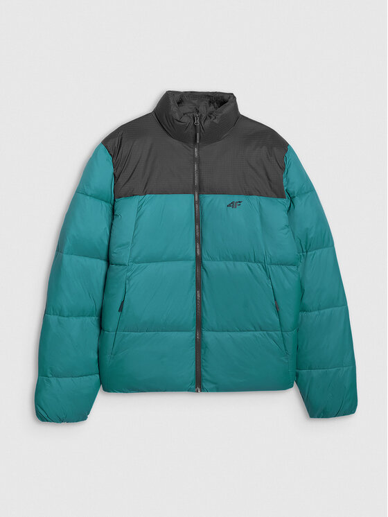 4F 4F Kurtka puchowa MULTI ACTIVE Turkusowy Regular Fit