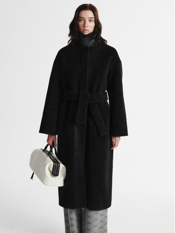 MARI PRETI MARI PRETI Cappotto di transizione ETRE Nero Oversize