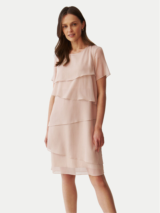 Tatuum Tatuum Коктейльна сукня Palmi T2406.217 Бежевий Regular Fit
