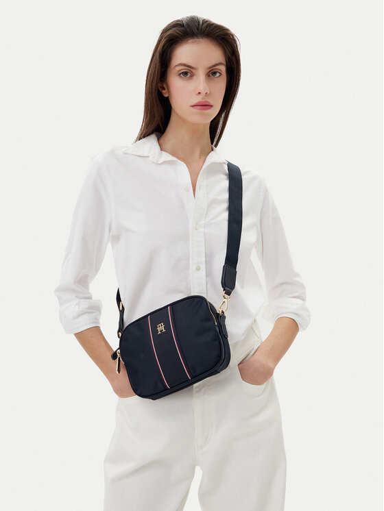 Tommy Hilfiger Tommy Hilfiger Torbica Poppy Camera Bag Corp AW0AW17230 Tamnoplava