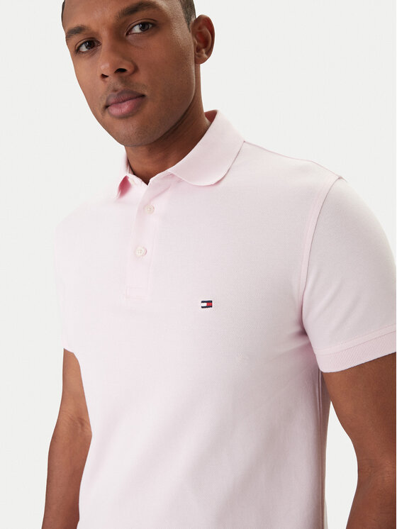 Tommy Hilfiger Tommy Hilfiger Polo 1985 MW0MW17771 Różowy Slim Fit