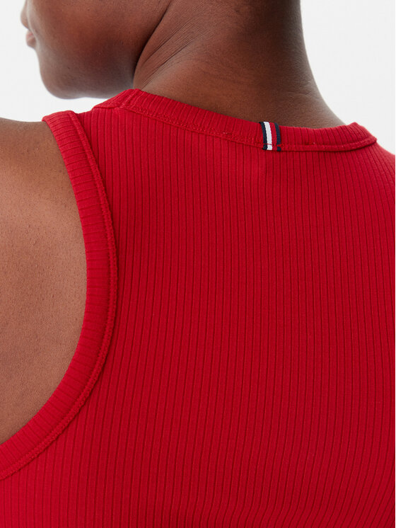 Tommy Hilfiger Tommy Hilfiger Top WW0WW38635 Rosso Slim Fit