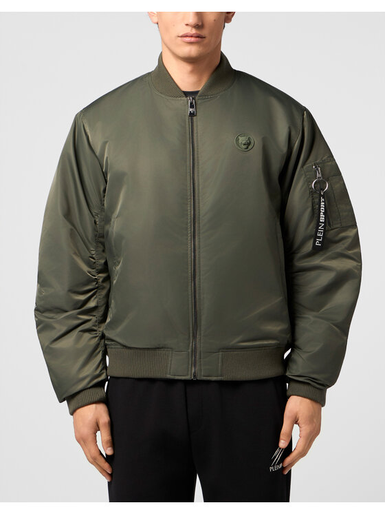 Plein Sport Plein Sport Kurtka bomber 24019 Zielony Regular Fit