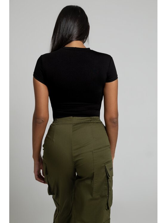 Chiara Wear Chiara Wear T-Shirt SLIM Czarny Slim Fit