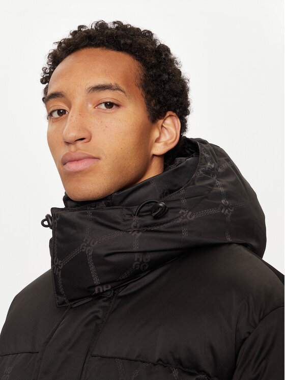 HUGO Hugo Pehelykabát Melmus2341 50524611 Fekete Regular Fit