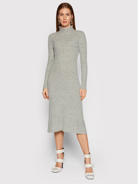 Patrizia Pepe Rochie tricotată 2A2266/A9R1-J3P6 Gri Regular Fit 2A2266/A9R1-J3P6 imagine noua