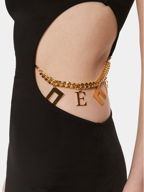 Elisabetta Franchi Elisabetta Franchi Vakarinė suknelė AB-555-41E2-V680 Juoda Slim Fit