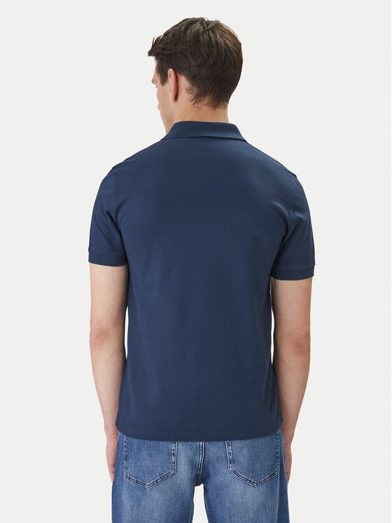 BOSS BOSS Тениска с яка и копчета Passenger 50507803 Тъмносин Slim Fit