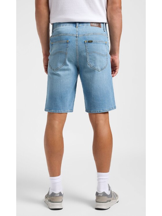 Lee Lee Szorty jeansowe XM 5 Pocket Short Extreme Motion Niebieski Regular Fit