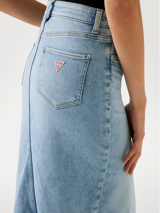 Guess Guess Sukňa 176609 Modrá Classic Fit