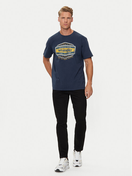 Wrangler Wrangler T-Shirt Americana 112357448 Niebieski Regular Fit