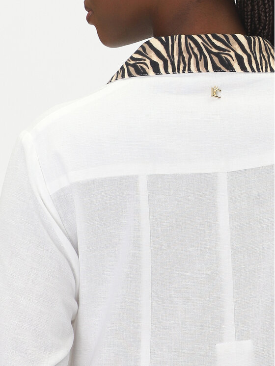 LOLA CASADEMUNT LOLA CASADEMUNT Rochie tip cămașă LS2516042 Alb Relaxed Fit