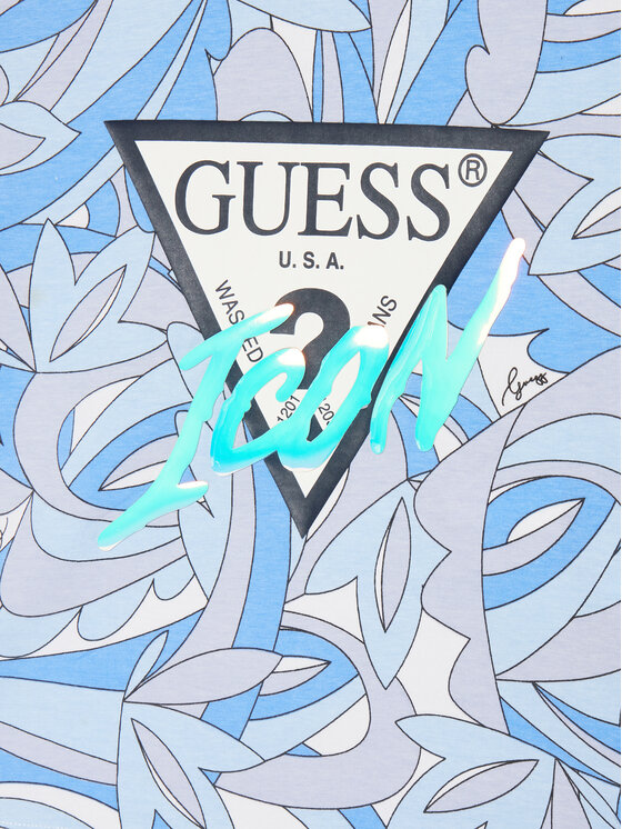 Guess Guess Tričko J4GI12 K6YW3 Modrá Regular Fit