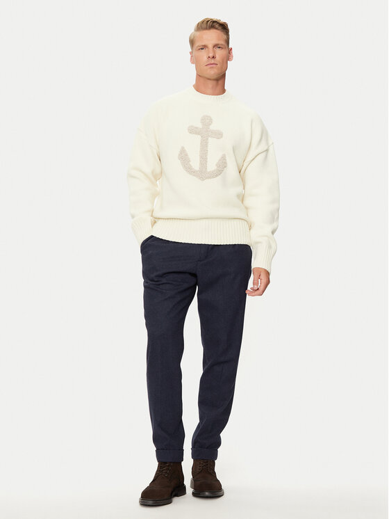 Paul&Shark Paul&Shark Sweter 14311077 Biały Regular Fit