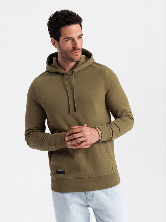 Ombre Ombre Mikina OM-SSBN-0161 Zelená Regular Fit