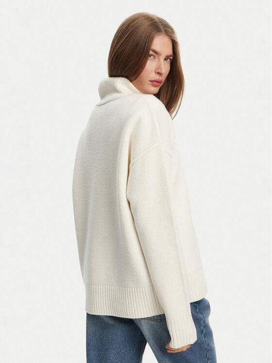AMI PARIS AMI PARIS Rollkragenpullover BFUKS406.018 Écru Relaxed Fit
