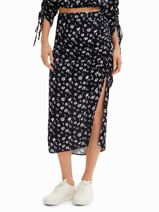 Desigual Midi krilo Zury 23SWFW17 Črna Regular Fit