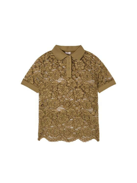 Oltre Oltre T-Shirt G500J004402N035 Zielony Regular Fit