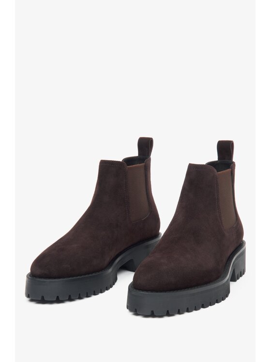 Estro Estro Μποτάκια με λάστιχο ER00115906 Καφέ