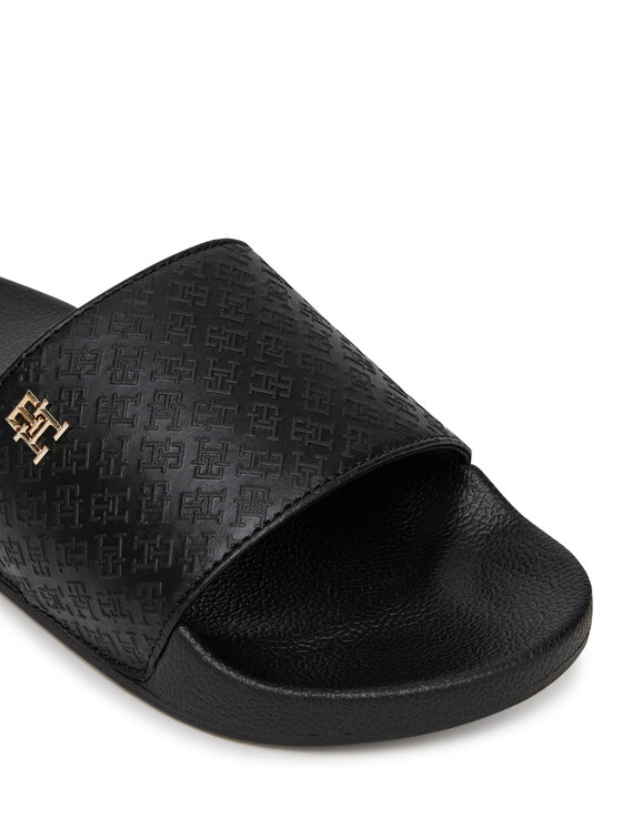Tommy Hilfiger Tommy Hilfiger Papucs Th Monogram Poolside FW0FW08525 Fekete