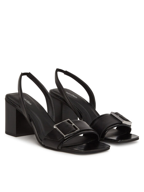 Calvin Klein Calvin Klein Szandál Heel Sandal 70 W/Buckle - Lth HW0HW02456 Fekete