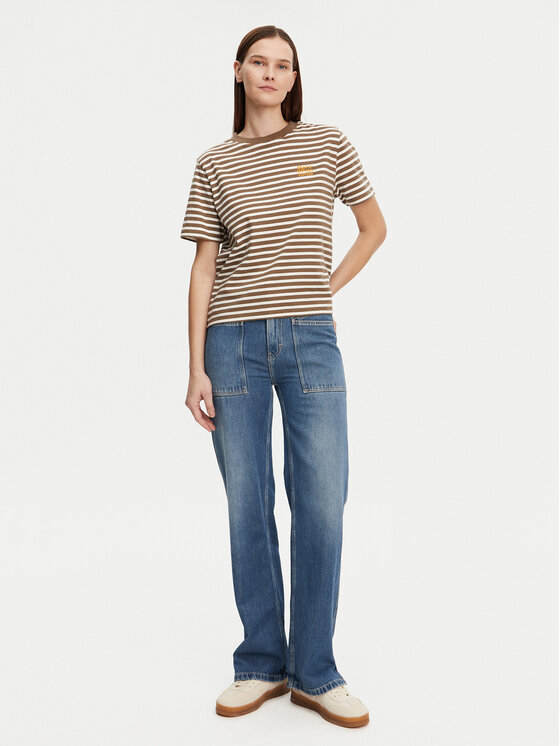 Marc O'Polo Denim Marc O'Polo Denim T-Shirt 500 0005 953 Hnědá Relaxed Fit