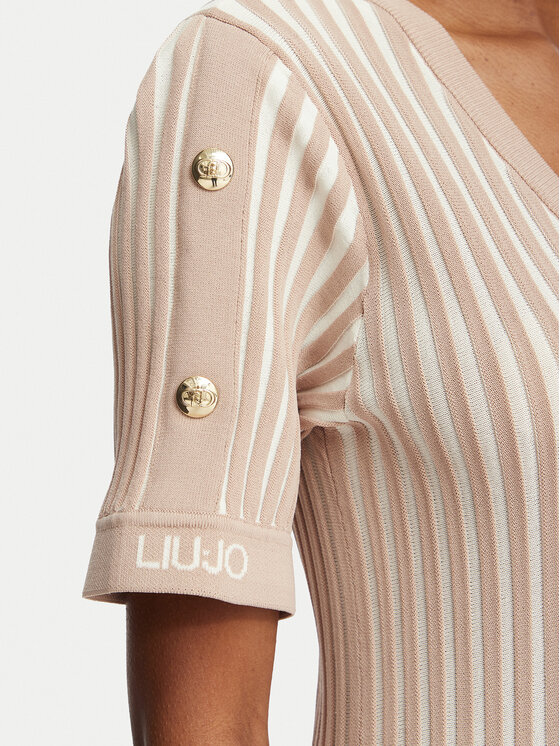 Liu Jo Sport Liu Jo Sport Trikotažinė suknelė TA6062 MS55N Šviesiai smėlinė Regular Fit