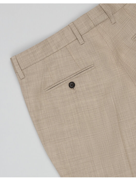 Borgio Borgio Spodnie garniturowe Morgano Beżowy Slim Fit