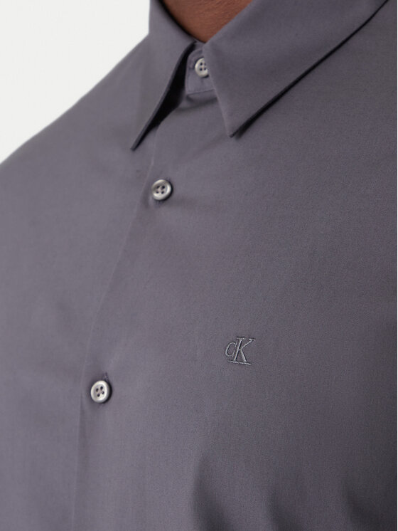 Calvin Klein Calvin Klein Košile LV04LB145G Šedá Slim Fit