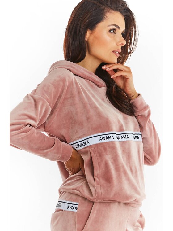 Awama Awama Bluza A371 Różowy Basic Fit