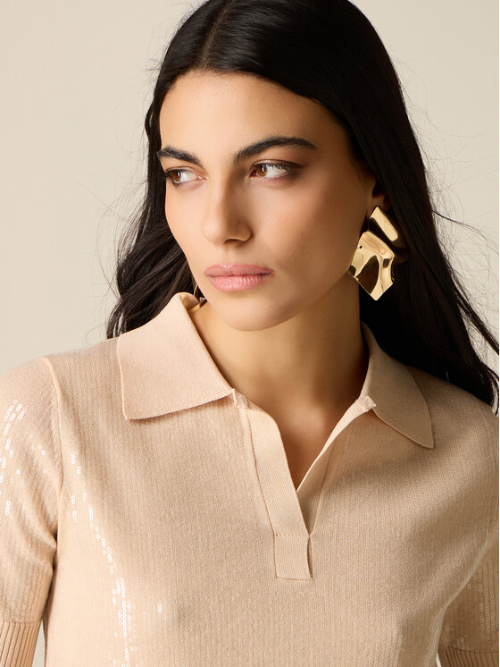 Oltre Oltre Maglione M519J005291N013 Crema Regular Fit