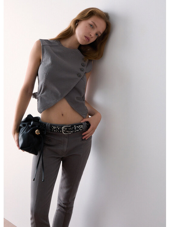 Liu Jo Liu Jo Pantaloni di tessuto WF6113T1819X0785 Grigio Regular Fit