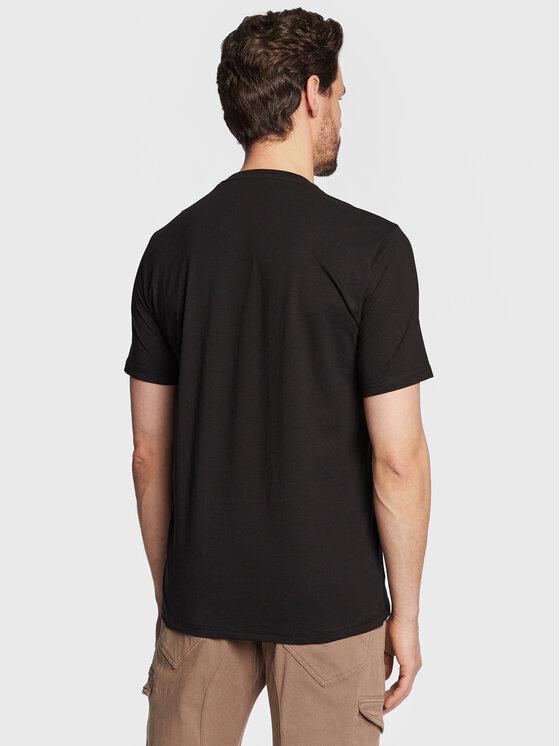 Guess Guess Marškinėliai Round Logo M3GI11 J1314 Juoda Slim Fit