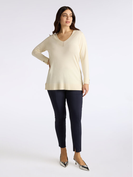 Fiorella Rubino Fiorella Rubino Maglione M408L007769N011 Crema Regular Fit