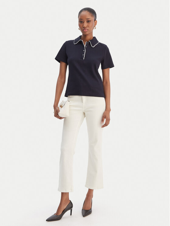 Morgan Morgan Polo marškinėliai 261-DLOLI Tamsiai mėlyna Slim Fit