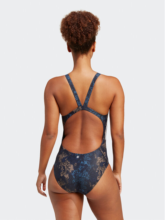 adidas adidas Купальник 3-Stripes Graphic Swimsuit HS5320 Голубий