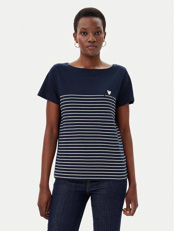 Tom Tailor Tom Tailor Póló 1045544 Sötétkék Regular Fit