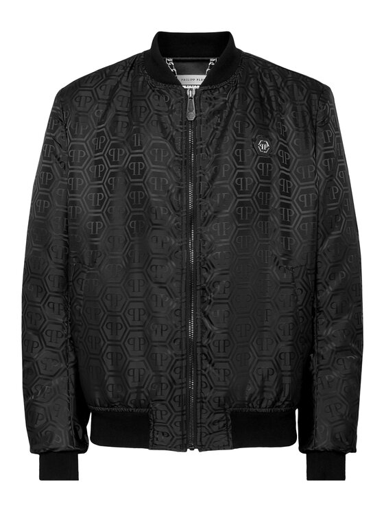 PHILIPP PLEIN PHILIPP PLEIN Kurtka bomber 11563 Czarny Regular Fit