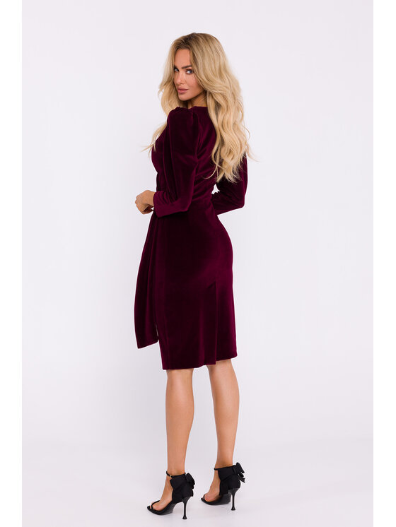 Made of Emotion Made of Emotion Sukienka wieczorowa M829 Bordowy Premium Fit