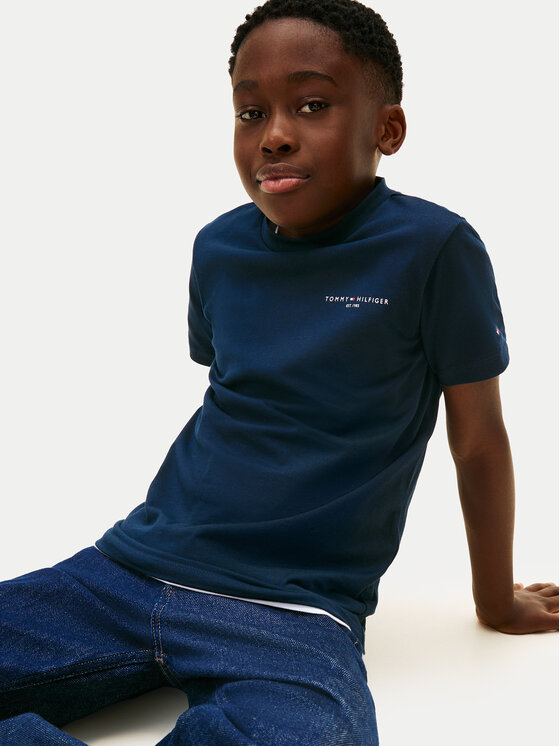 Tommy Hilfiger Tommy Hilfiger Tricou Mini Corp KS0KS00661 Bleumarin Regular Fit