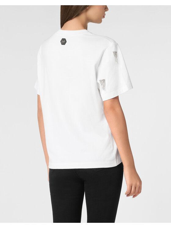 PHILIPP PLEIN PHILIPP PLEIN Tričko 22921 Biela Over Fit