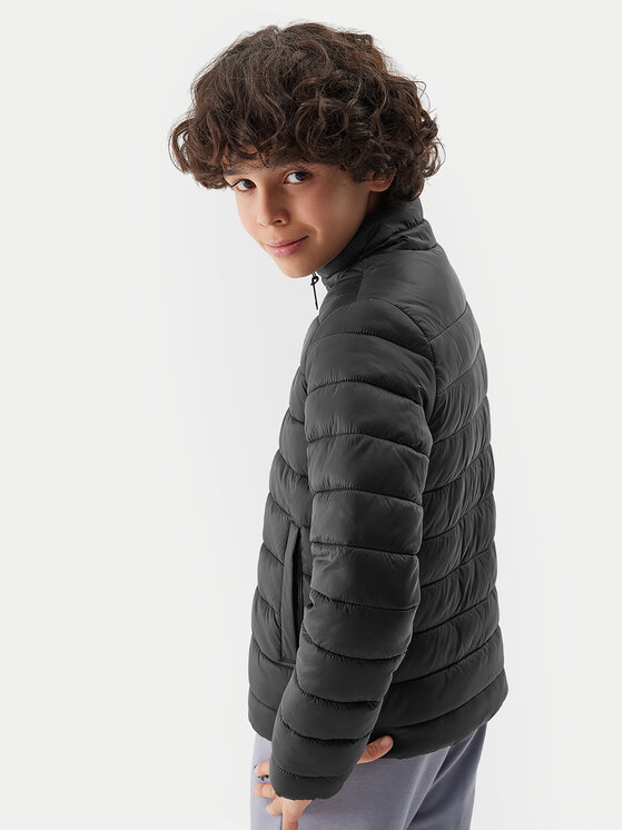 4F 4F Kevad-sügis jope 4FJWSS24TDJAM344 Must Regular Fit