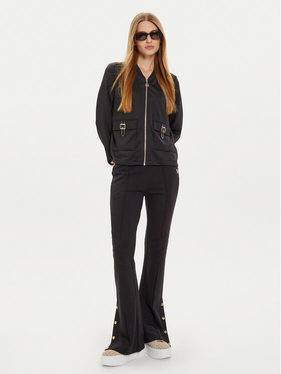 Liu Jo Sport Liu Jo Sport Kalhoty z materiálu TF4027 JS182 Černá Regular Fit