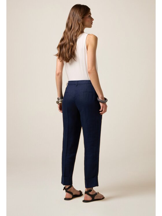 Oltre Oltre Pantaloni di tessuto P016R008440N034 Blu Regular Fit