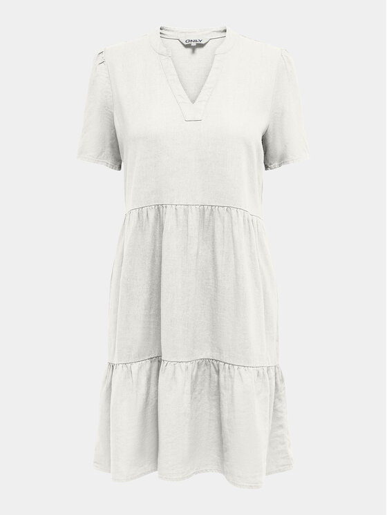 ONLY ONLY Φόρεμα καλοκαιρινό Tiri-Caro 15310970 Λευκό Regular Fit