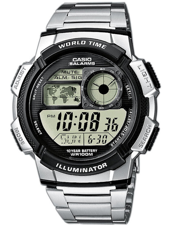Casio Casio Zegarek AE-1000WD-1AVEF Srebrny