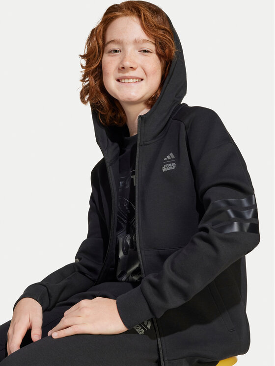 adidas adidas Pulóver Star Wars Mandalorian JF3634 Fekete Regular Fit