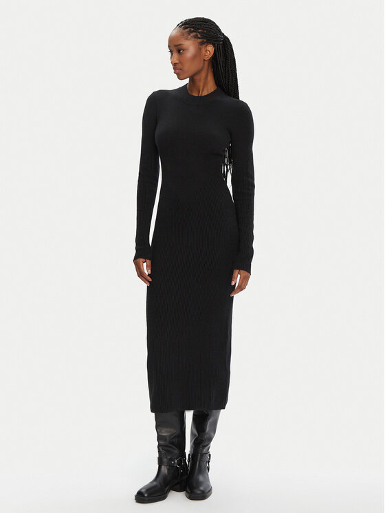 STAUD STAUD Sukienka dzianinowa Ramona R24F2208WN Czarny Slim Fit